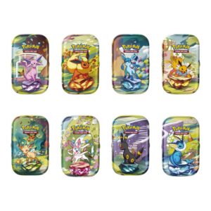 Pokémon Mini Tin Evoluzione Prismatiche , Contiene 2 Bustine Evoluzioni Prismatiche