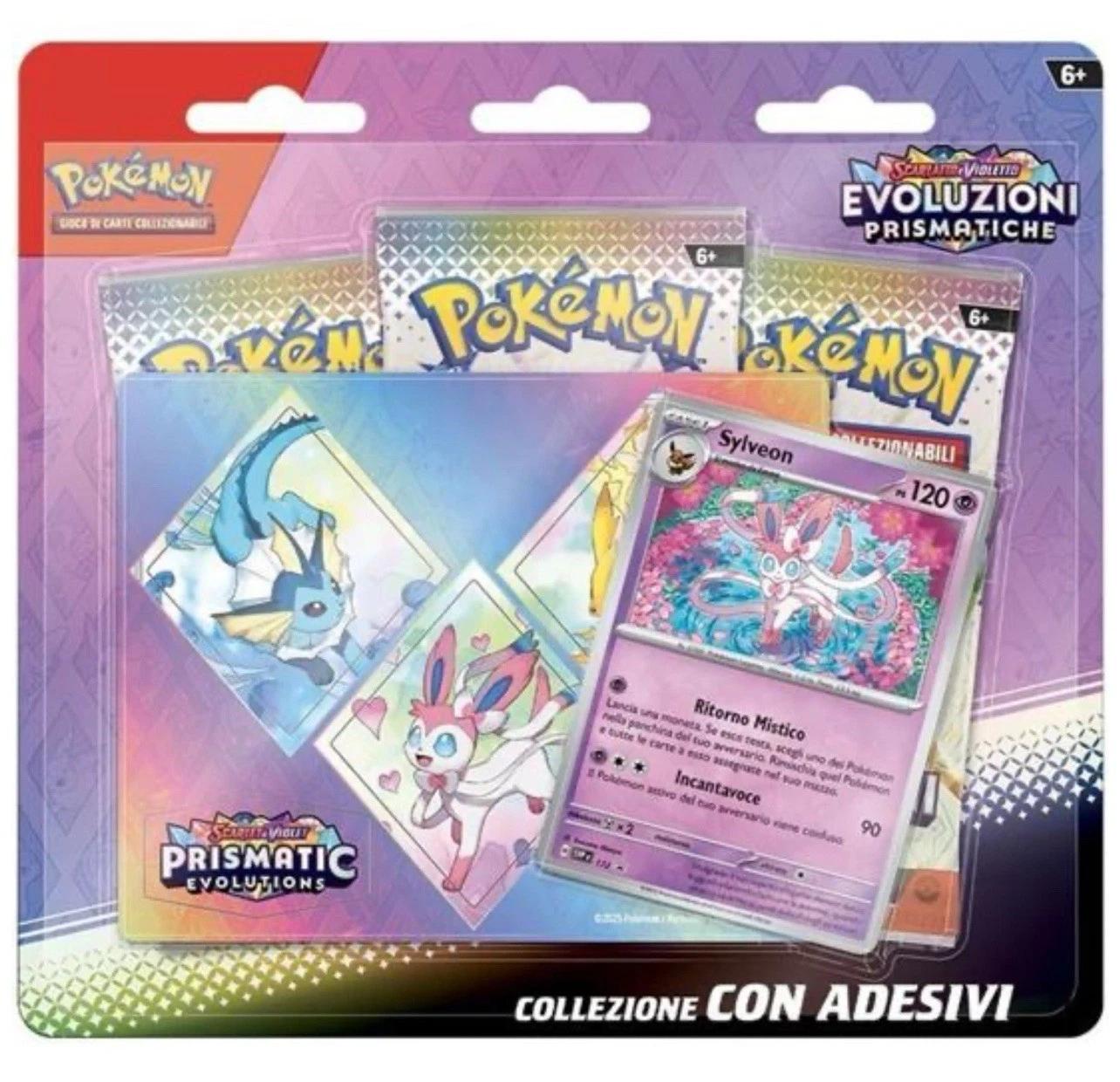 Pokèmon Scarlatto & Violetto: Evoluzioni Prismatiche – Blister 3 Pack (ITA) , Contiene 3 Bustine di Evoluzione Prismatiche - immagine 2