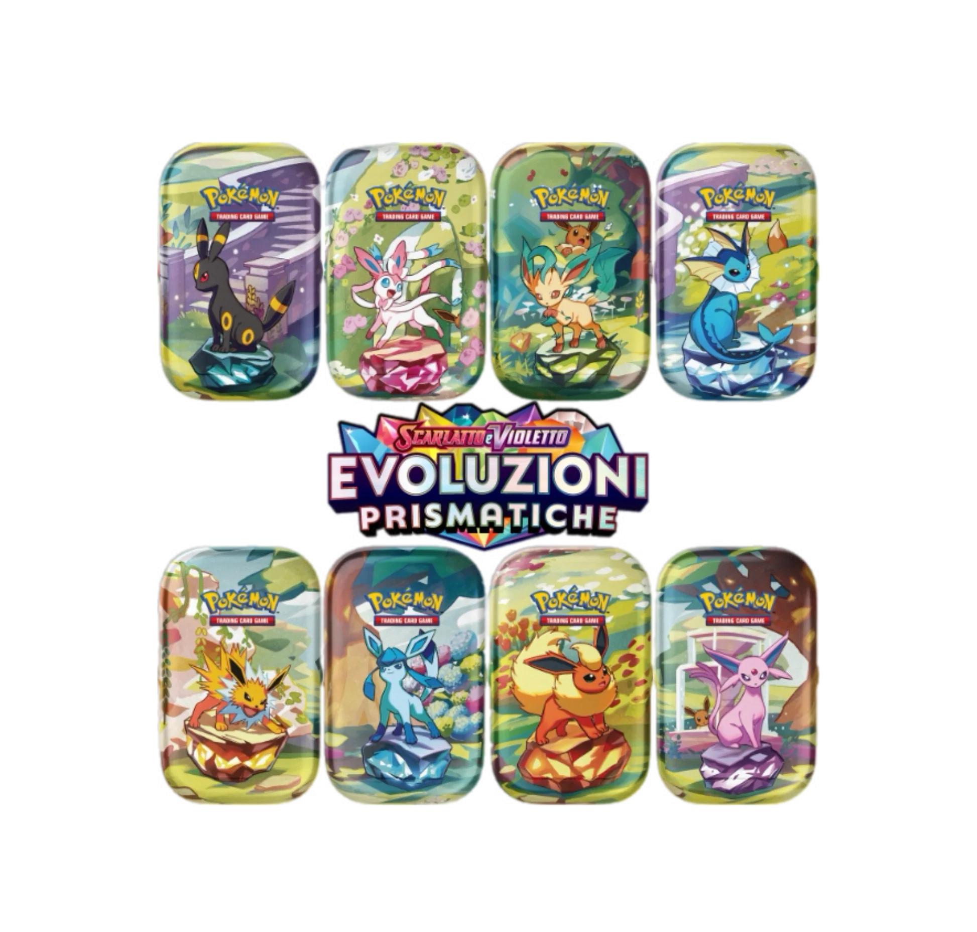 Pokémon Mini Tin Evoluzione Prismatiche , Contiene 2 Bustine Evoluzioni Prismatiche - immagine 4